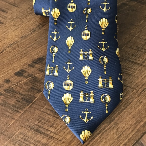 Gucci Naval Marine Anchor Silk Neck Tie